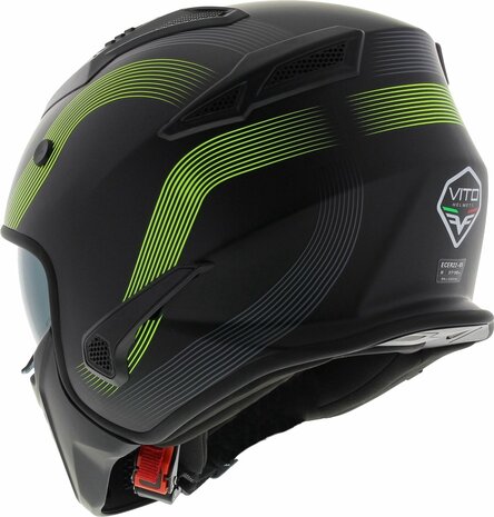 HELM VITO JET BRUZANO MAT ZWART MET FLUOR