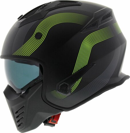 HELM VITO JET BRUZANO MAT ZWART MET FLUOR