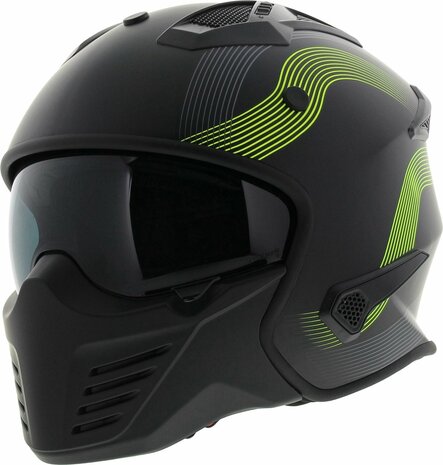 HELM VITO JET BRUZANO MAT ZWART MET FLUOR