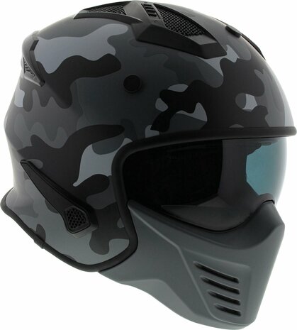 HELM VITO JET BRUZANO MAT ZWART MET CAMO