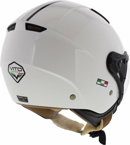 HELM VITO JET MODA SHINY WHITE