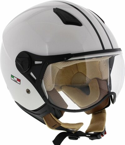 HELM VITO JET MODA SHINY WHITE