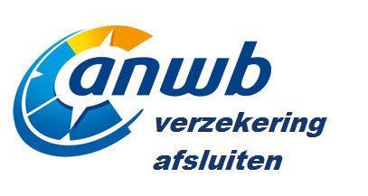 ANWB logo met tekst 'verzekering afsluiten' in blauw en geel