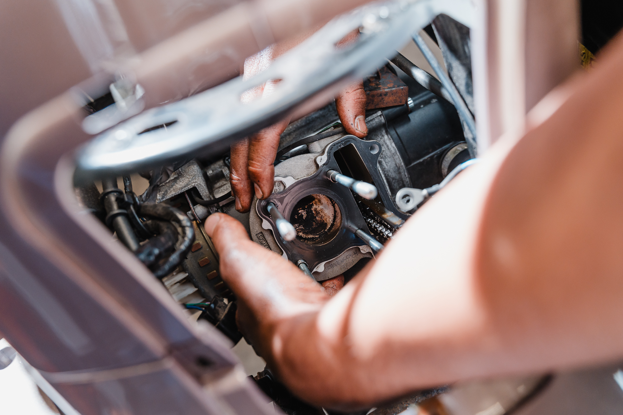 Service beurt (onderhoudsbeurt) 4-TAKT