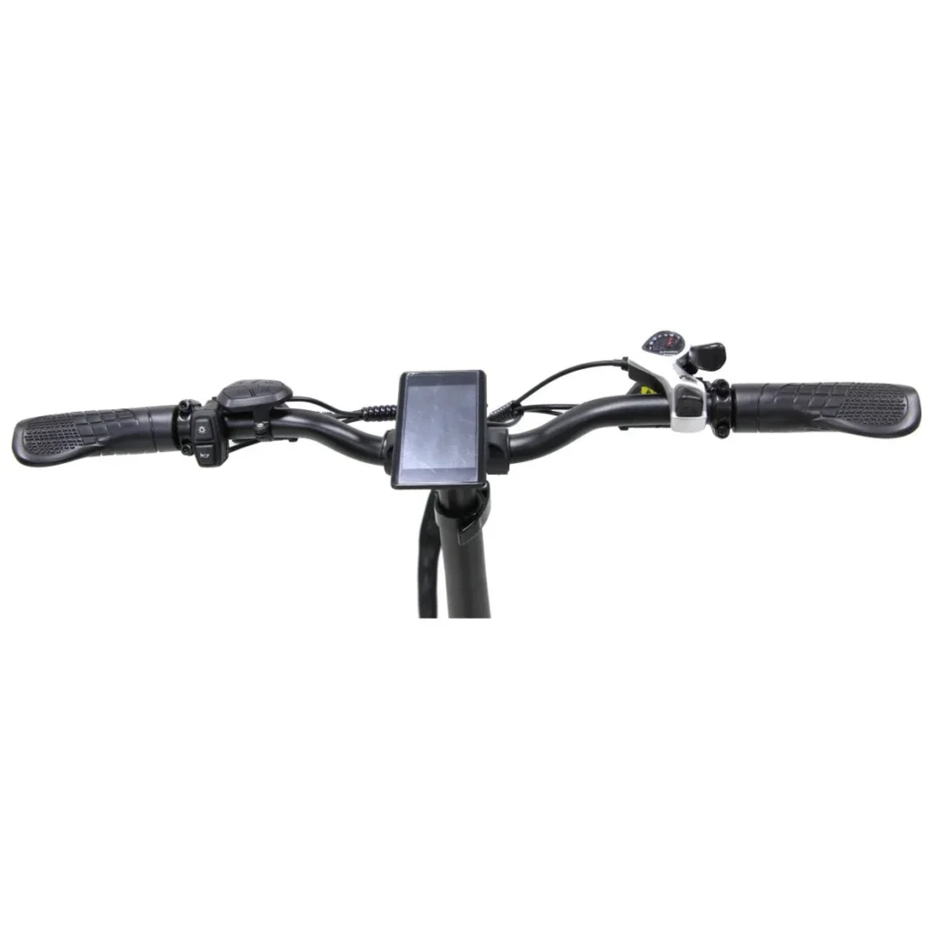 Stuur van een elektrische step met midden-display, handgrepen, rem en bedieningsknoppen