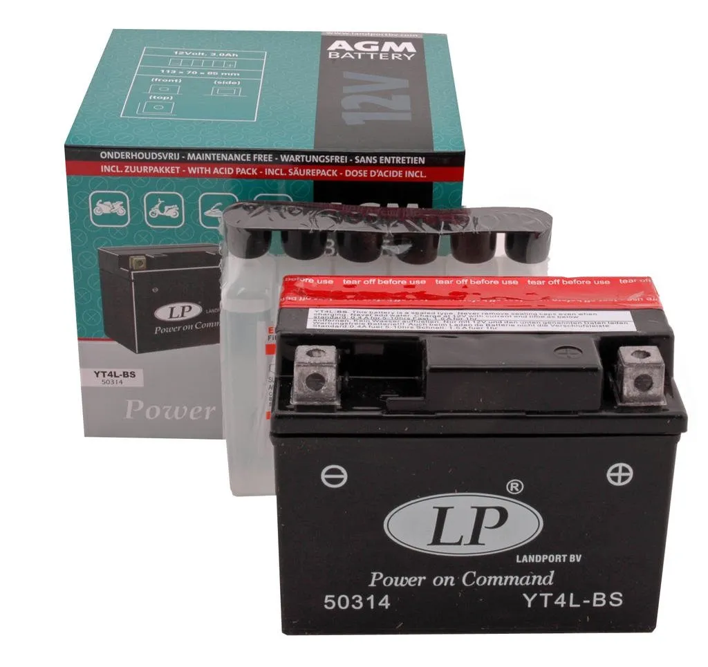 Accu Landport YTX4L-BS AGM (12V/4A) LTX4L-BS