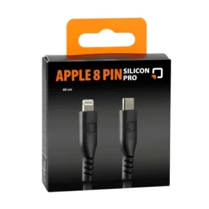 Oplaadkabel optiline silicone usb C > Apple 8 pin 60cm zwart 91784