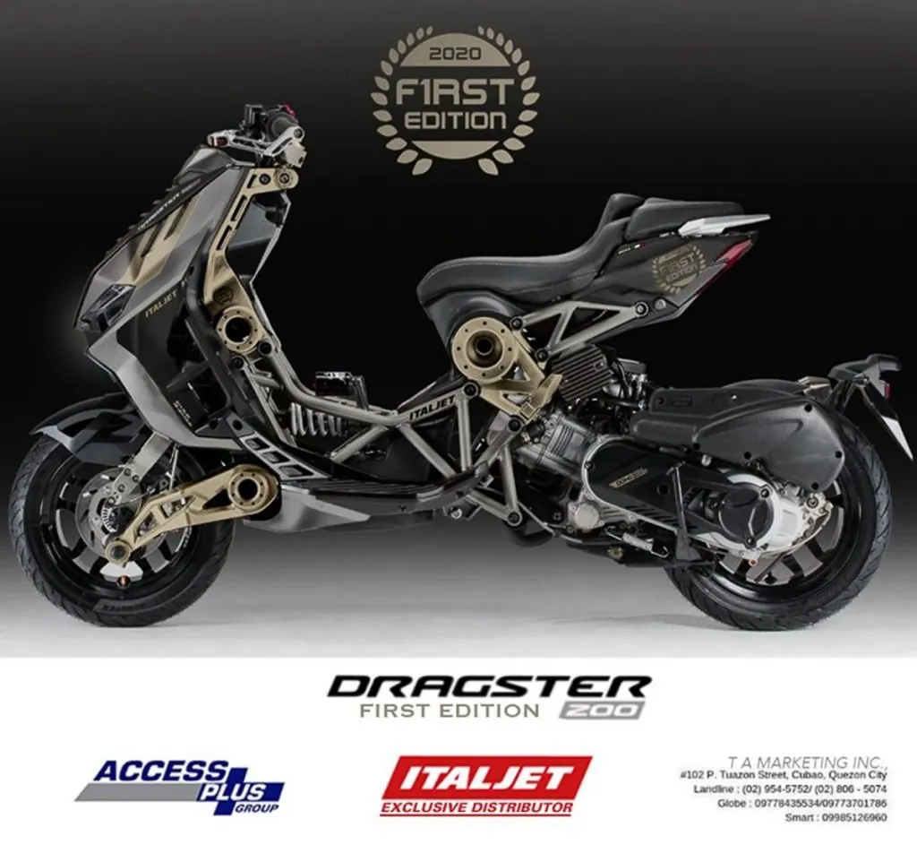 Italjet Dragster 1-cilinder, 4-takt, luchtgekoeld, injectie Magnesium 2021