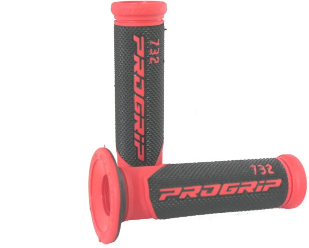 Handvatset scooter zwart/rood progrip 732
