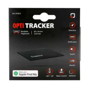 Gps volgsysteem optiline tracker zelfklevend flexibel 85x54x3mm zwart bromfiets,