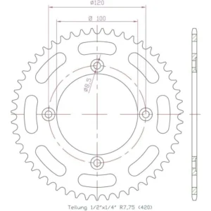 Achtertandwiel beta rr/sm alu 60l