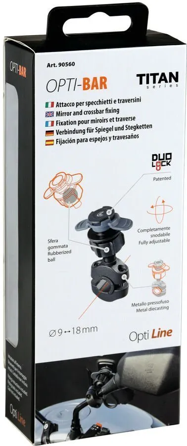 Adapter lampa telefoon Opti-Bar ORBIT (Titan Series) spiegel/windschermsteun bev.