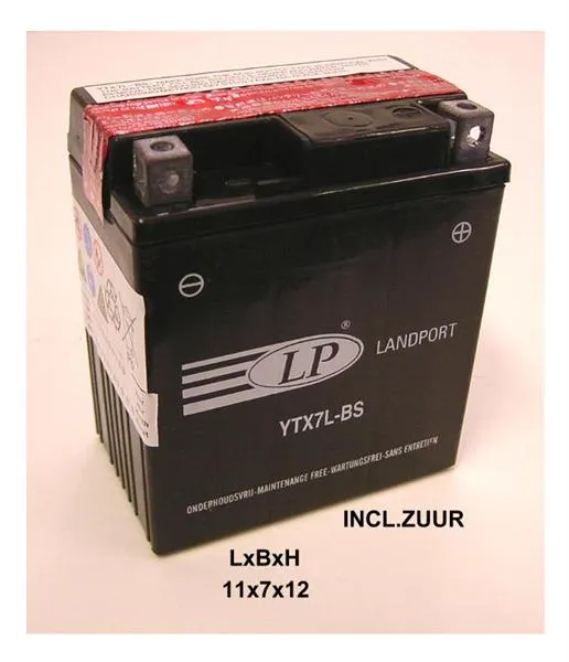 Accu Landport YTX7L-BS AGM (12V/6A)