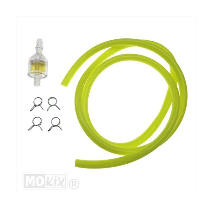 Benzineslang/filter kit 5x8 nbr 100cm geel