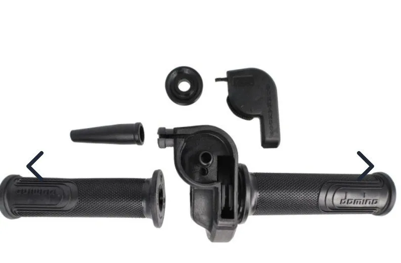 Gashendel domino speed haaks set zwart bromfiets, scooter