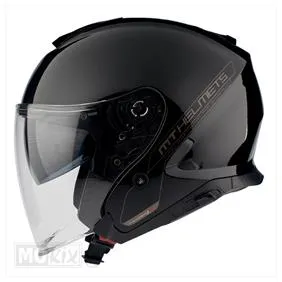 Helm jet thunder 3 sv glans zwart m * opruiming *