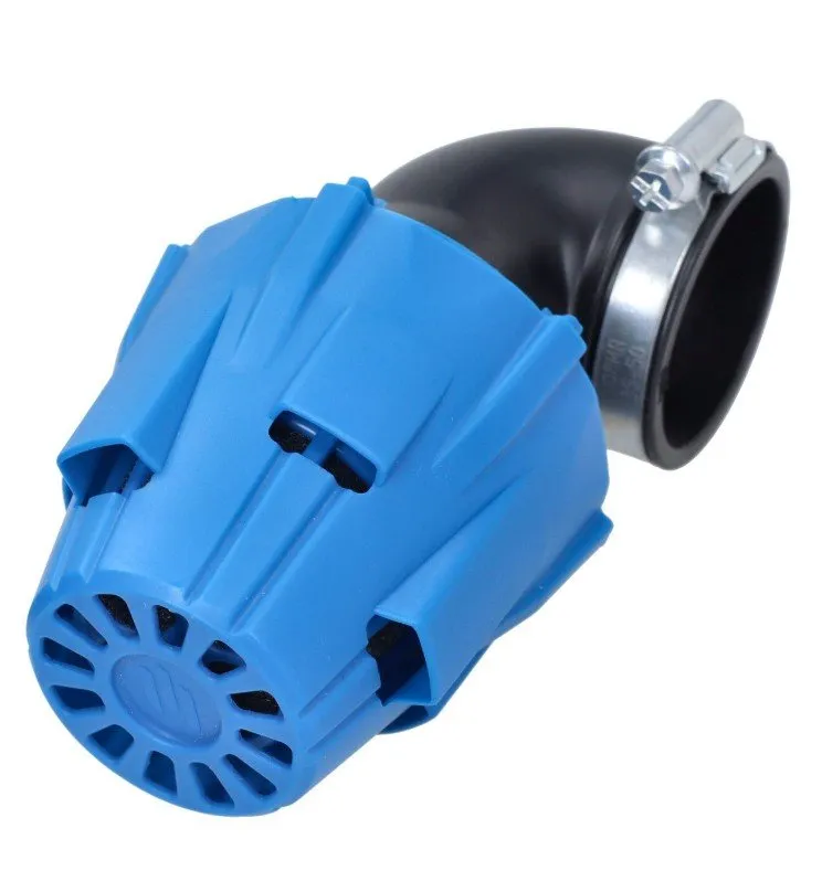 Powerfilter polini haaks universeel CP 90 graden 46mm blauw 203.0185