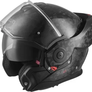 Stradale Forged Carbon Motorhelm Systeemhelm met Zonnevizier 180º Verstelbare Integraalhelm MAAT M