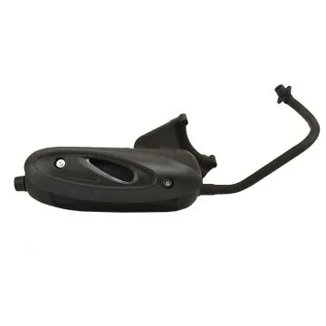 Uitlaat origineel model piaggio euro-2 zwart centro 4t, fly 4t, liberty 4t,