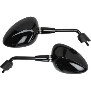 Spiegelset kort model origineel E-keur zwart glans vespa, sprint
