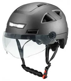 Helm Vito e-light met vizier mat zwart (speed pedelec) l/xl (58-61cm)