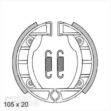 Remschoen-set tomos a35 nt 105mm New fren